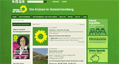 Desktop Screenshot of gruene-aalen.de