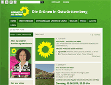 Tablet Screenshot of gruene-aalen.de